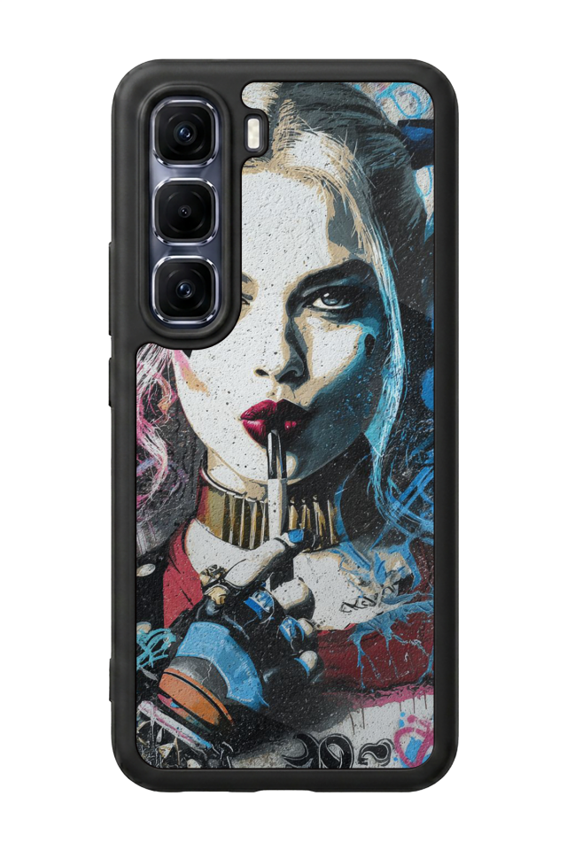 Infinix Hot 60 Pro Plus Uyumlu HarleyQueen Tasarımlı Glossy Premium Kılıf