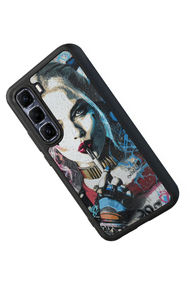 Infinix Hot 60 Pro Plus Uyumlu HarleyQueen Tasarımlı Glossy Premium Kılıf