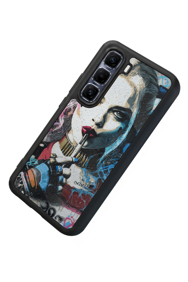 Infinix Hot 60 Pro Plus Uyumlu HarleyQueen Tasarımlı Glossy Premium Kılıf
