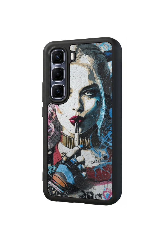 Infinix Hot 60 Pro Plus Uyumlu HarleyQueen Tasarımlı Glossy Premium Kılıf