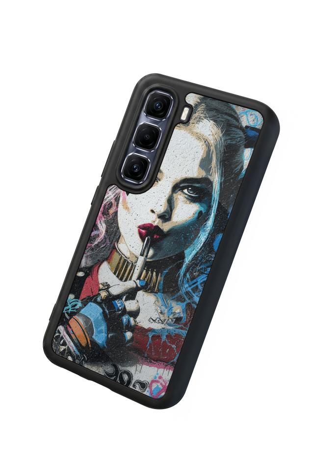 Infinix Hot 60 Pro Plus Uyumlu HarleyQueen Tasarımlı Glossy Premium Kılıf