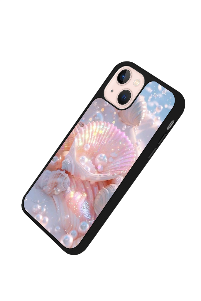 iPhone 13/14 Uyumlu  İnci Tasarımlı Glossy Premium Kılıf