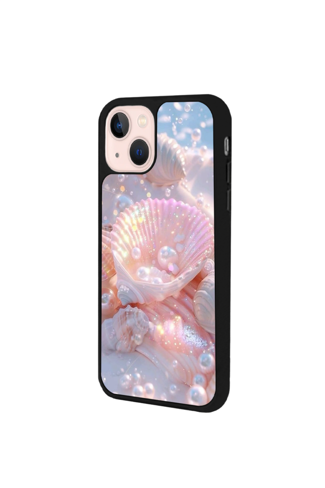 iPhone 13/14 Uyumlu  İnci Tasarımlı Glossy Premium Kılıf