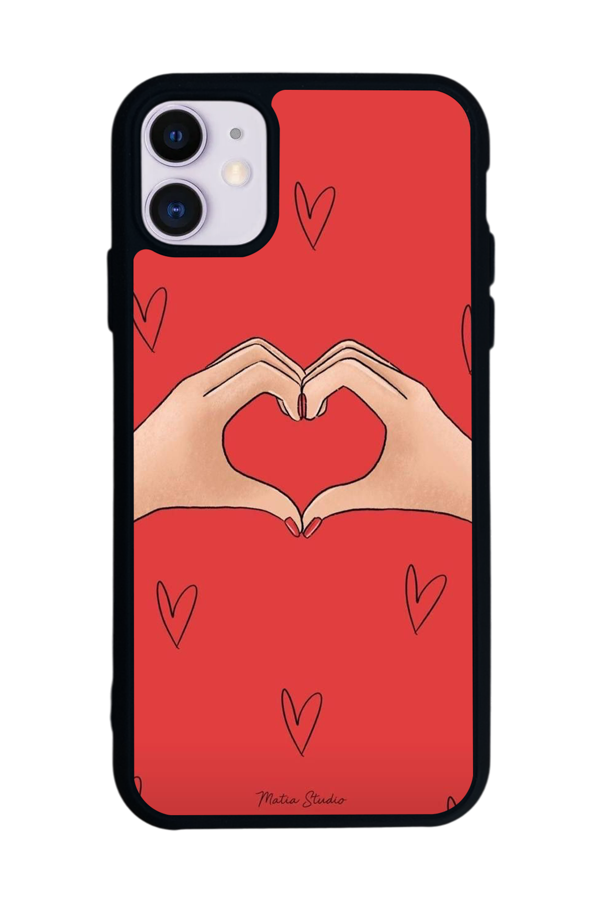 iPhone 11 Uyumlu Kalp Love Tasarımlı Glossy Premium Kılıf