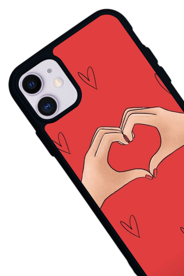 iPhone 11 Uyumlu Kalp Love Tasarımlı Glossy Premium Kılıf