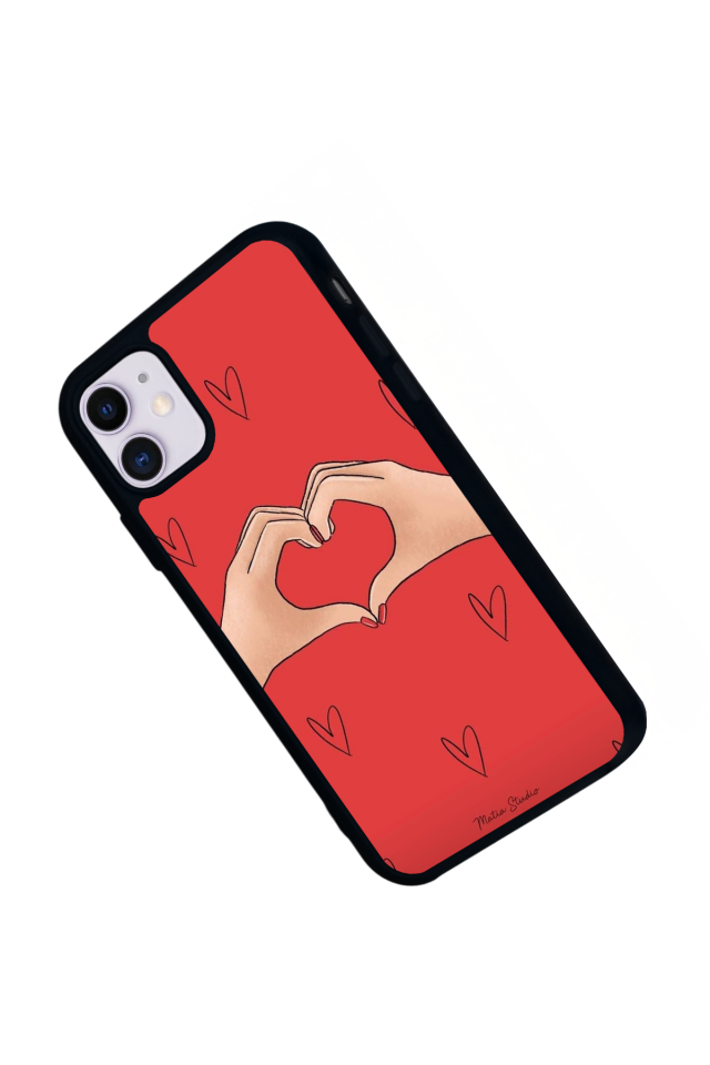 iPhone 11 Uyumlu Kalp Love Tasarımlı Glossy Premium Kılıf