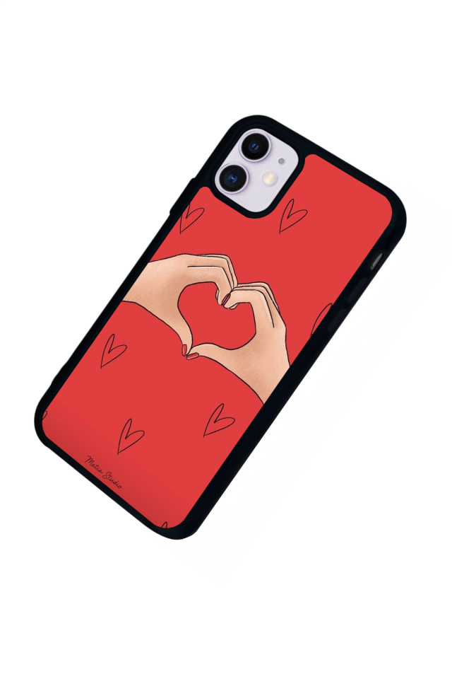 iPhone 11 Uyumlu Kalp Love Tasarımlı Glossy Premium Kılıf