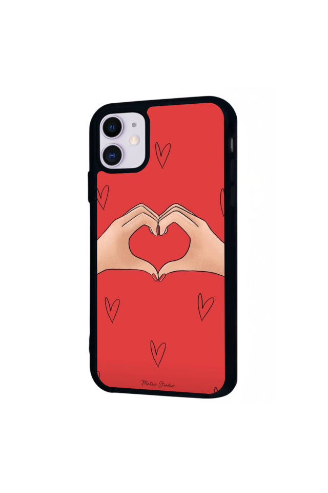 iPhone 11 Uyumlu Kalp Love Tasarımlı Glossy Premium Kılıf