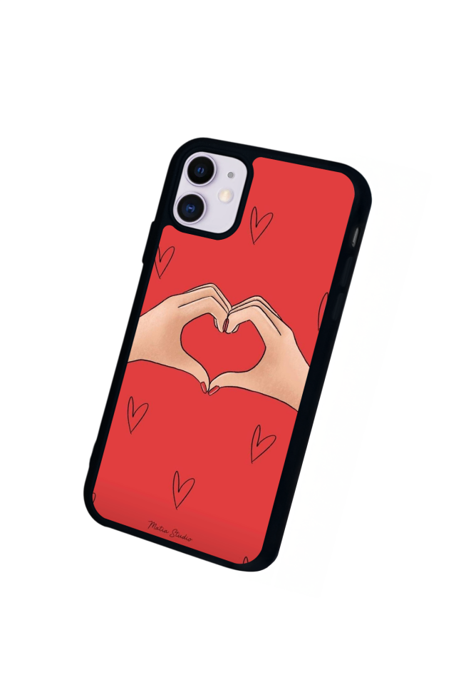 iPhone 11 Uyumlu Kalp Love Tasarımlı Glossy Premium Kılıf