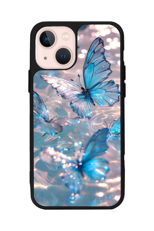 iPhone 15 Uyumlu Kelebek Tasarımlı Glossy Premium Kılıf