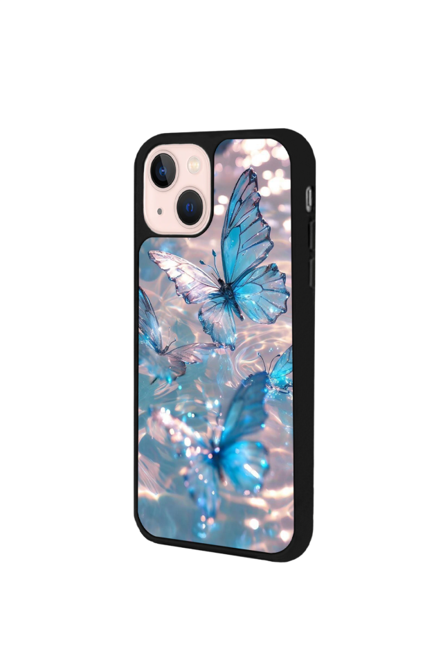 iPhone 15 Uyumlu Kelebek Tasarımlı Glossy Premium Kılıf