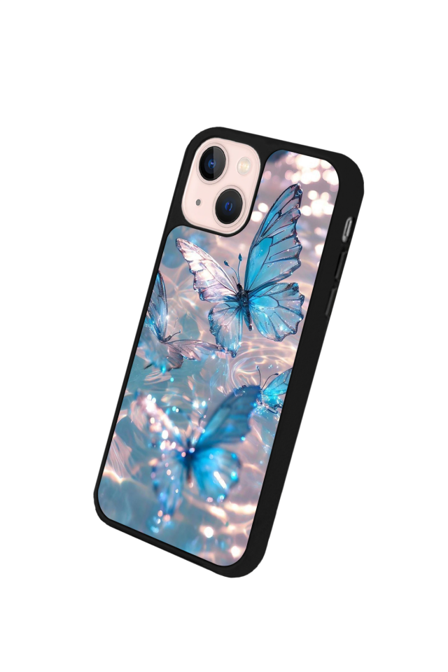 iPhone 15 Uyumlu Kelebek Tasarımlı Glossy Premium Kılıf