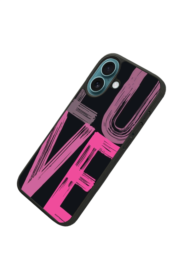 iPhone 16 Uyumlu Love Tasarımlı Glossy Premium Kılıf