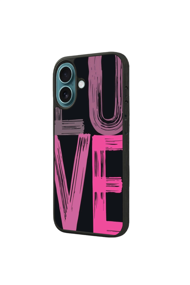 iPhone 16 Uyumlu Love Tasarımlı Glossy Premium Kılıf