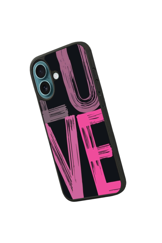 iPhone 16 Uyumlu Love Tasarımlı Glossy Premium Kılıf