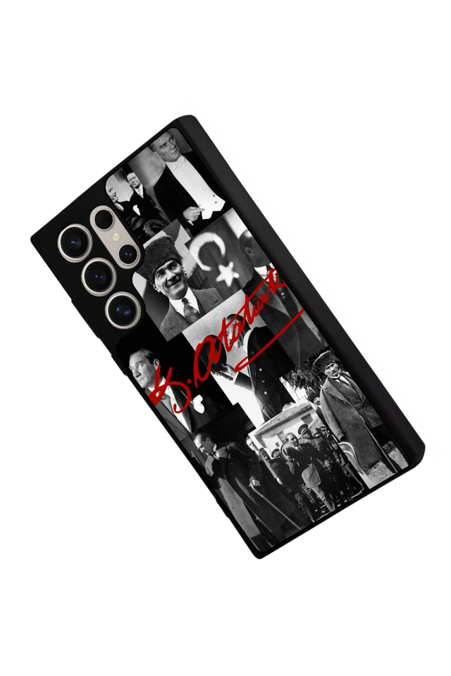 Samsung Galaxy S24 Ultra Uyumlu Mustafa Kemal Ataturk Tasarımlı Glossy Premium Kılıf