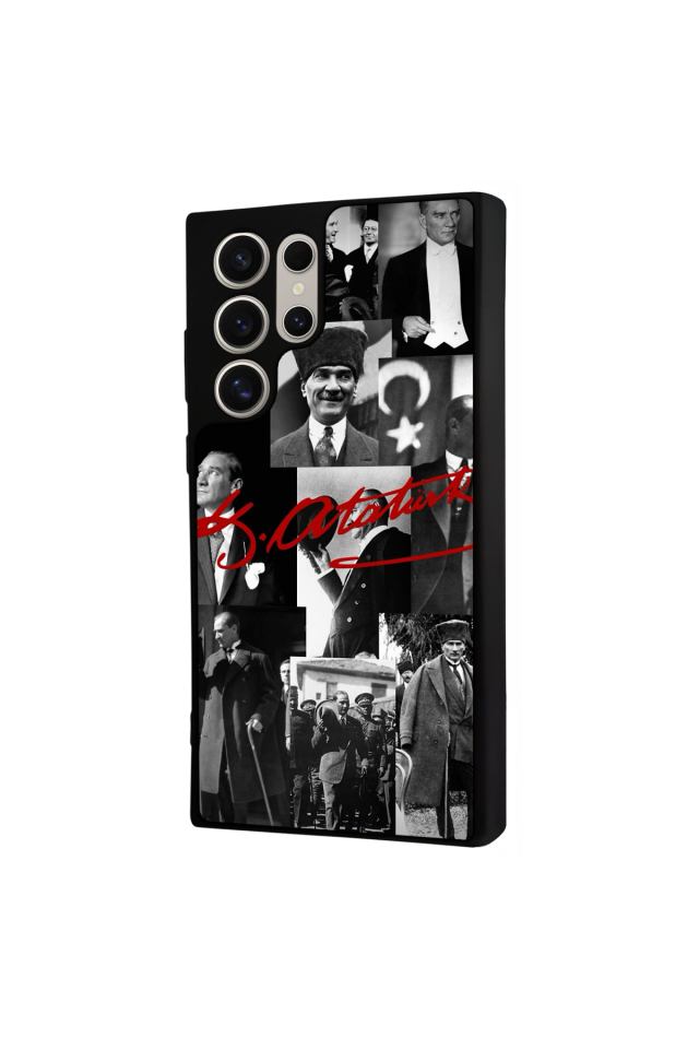 Samsung Galaxy S24 Ultra Uyumlu Mustafa Kemal Ataturk Tasarımlı Glossy Premium Kılıf