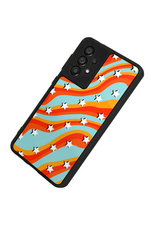 Samsung Galaxy A73 Uyumlu Retro Yildizlar Tasarımlı Glossy Premium Kılıf