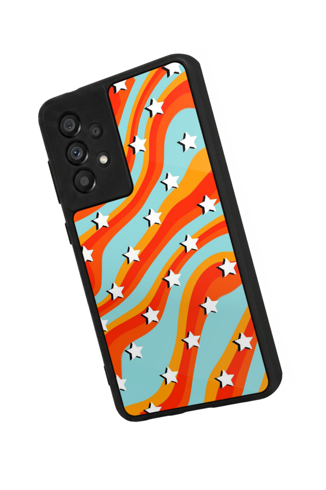 Samsung Galaxy A73 Uyumlu Retro Yildizlar Tasarımlı Glossy Premium Kılıf