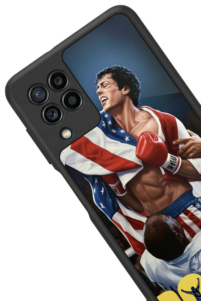 Samsung Galaxy M32 Uyumlu Rocky Tasarımlı Glossy Premium Kılıf
