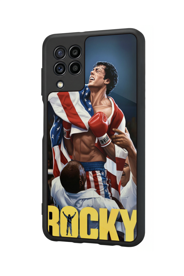 Samsung Galaxy M32 Uyumlu Rocky Tasarımlı Glossy Premium Kılıf