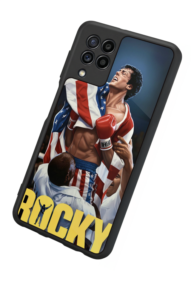 Samsung Galaxy M32 Uyumlu Rocky Tasarımlı Glossy Premium Kılıf