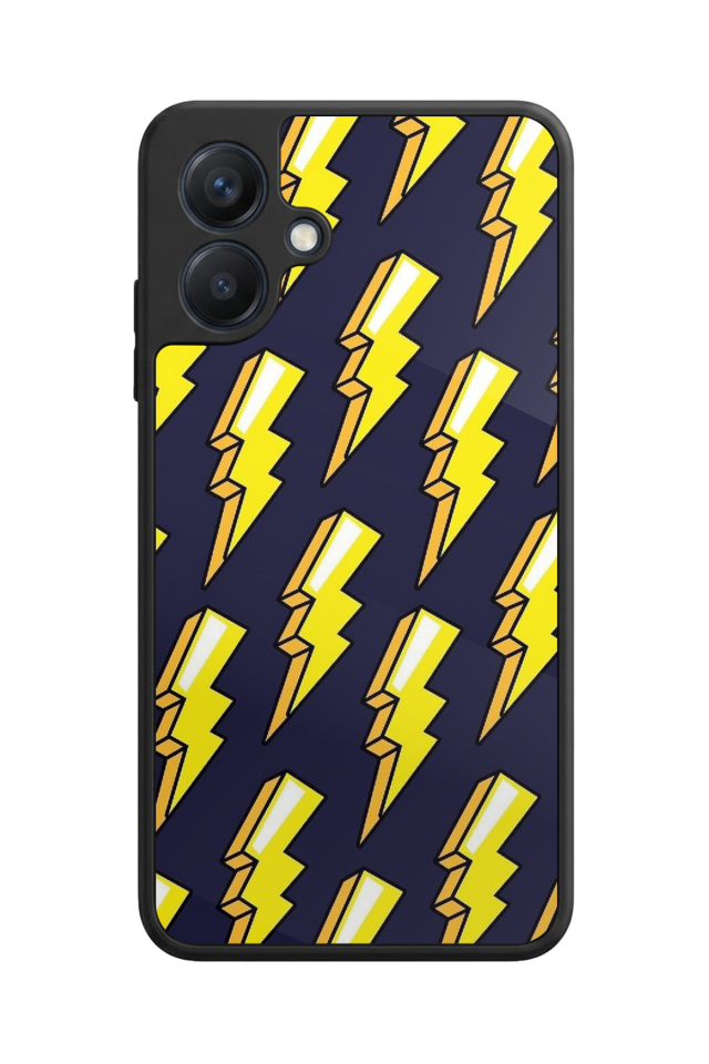 Samsung Galaxy A07 Uyumlu Simsek Tasarımlı Glossy Premium Kılıf