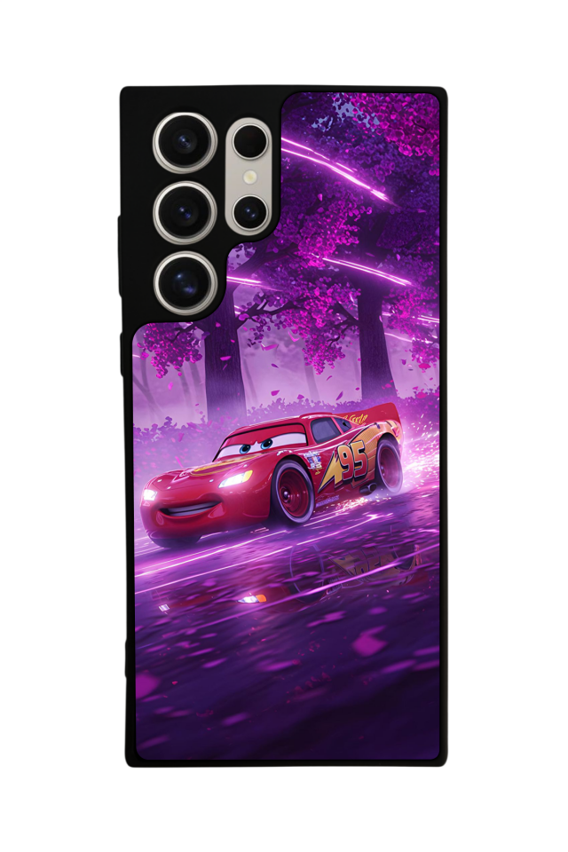 Samsung Galaxy S23 Ultra Uyumlu Şimsek McQueen Tasarımlı Glossy Premium Kılıf