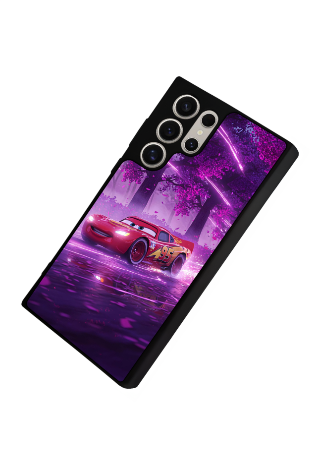 Samsung Galaxy S23 Ultra Uyumlu Şimsek McQueen Tasarımlı Glossy Premium Kılıf