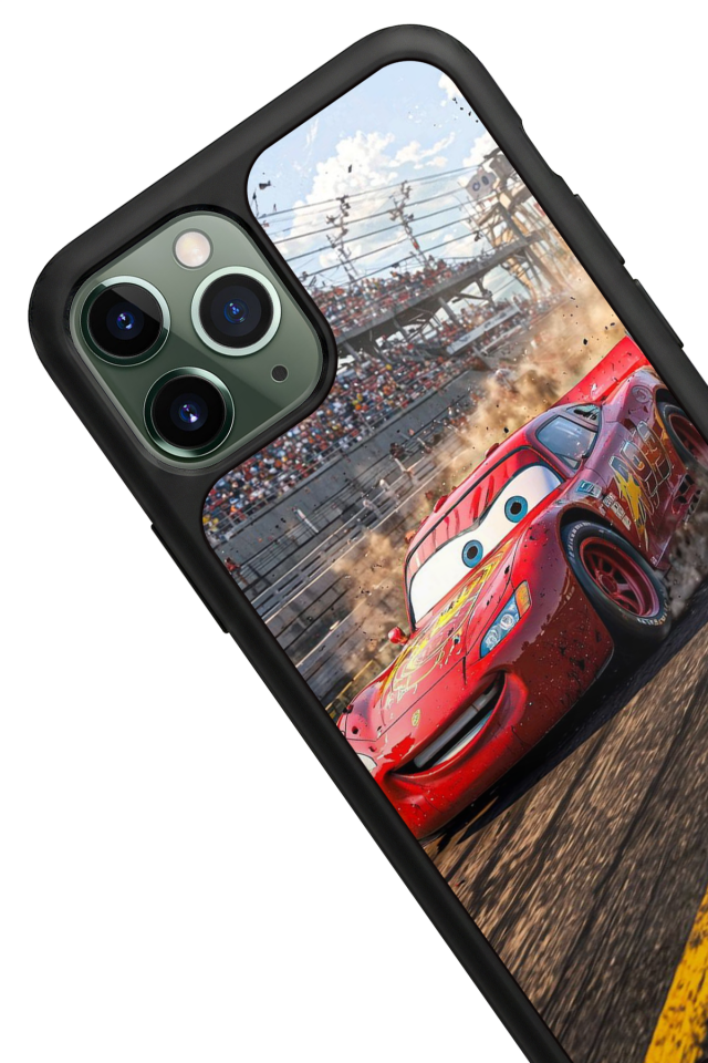 iPhone 11 Pro Uyumlu Şimsek McQueen Tasarımlı Glossy Premium Kılıf
