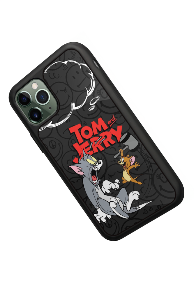 iPhone 11 Pro Max Uyumlu Tom And Jerry Tasarımlı Glossy Premium Kılıf