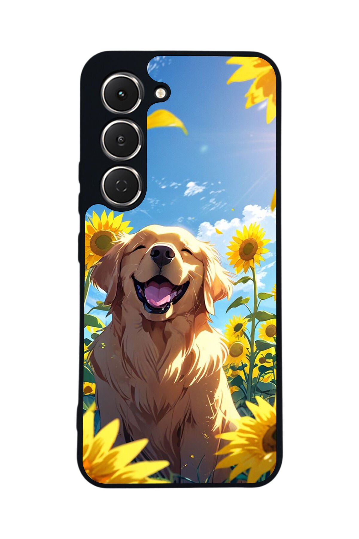 Tecno Spark 40 Pro Uyumlu Golden Kopek Tasarımlı Glossy Premium Kılıf