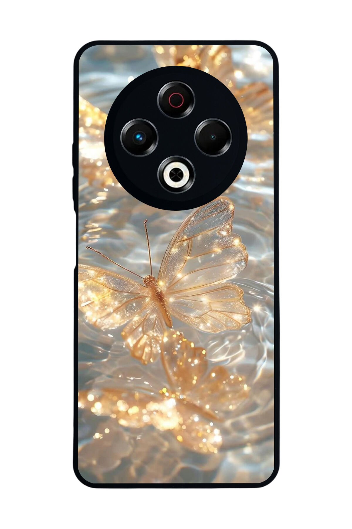 Tecno Spark 30 Uyumlu Kelebek Tasarımlı Glossy Premium Kılıf