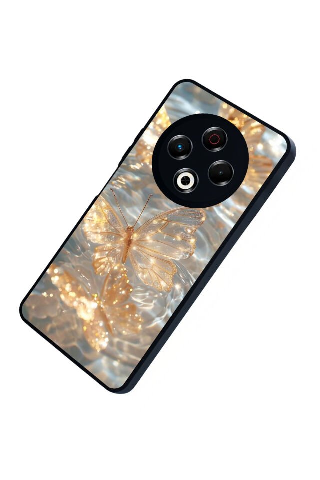 Tecno Spark 30 Uyumlu Kelebek Tasarımlı Glossy Premium Kılıf