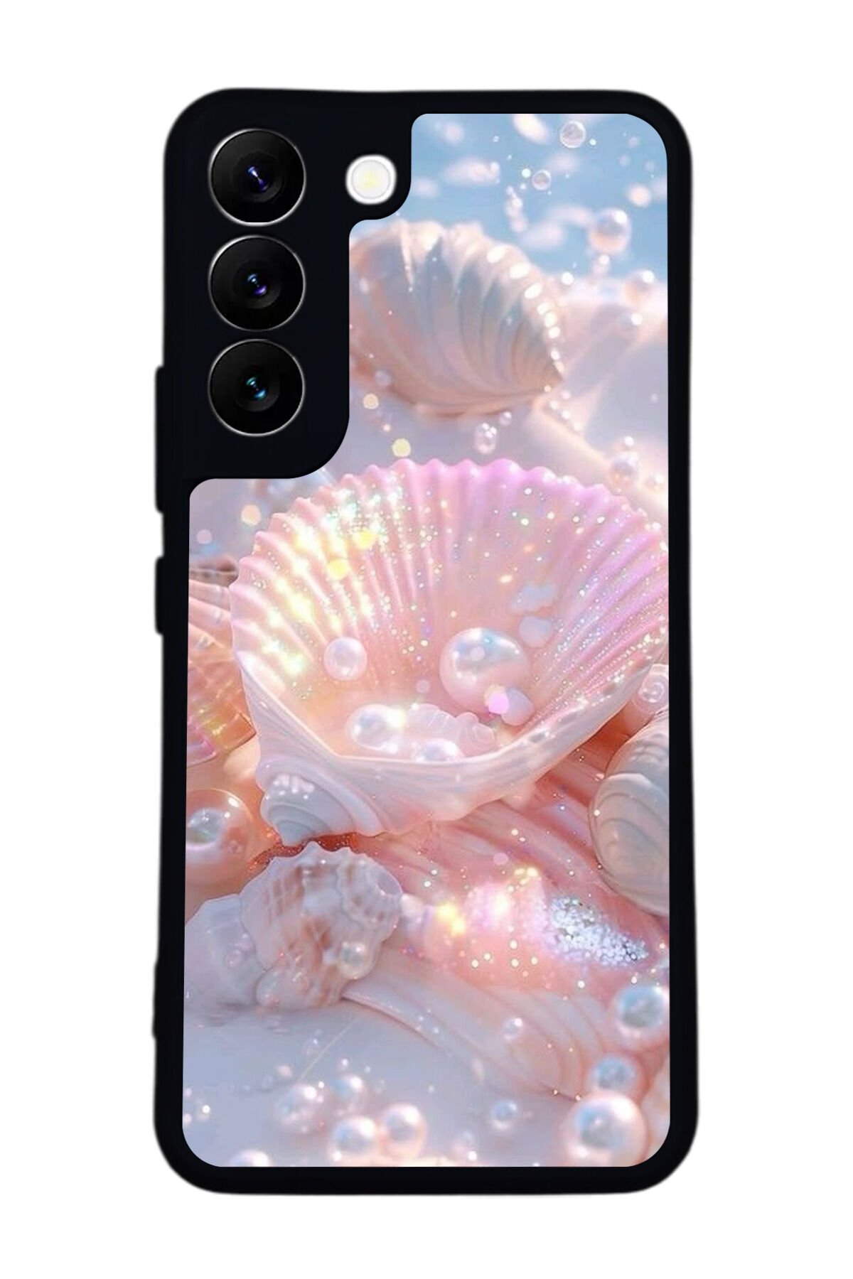 Samsung Galaxy S22 Uyumlu İnci Tasarımlı Glossy Premium Kılıf