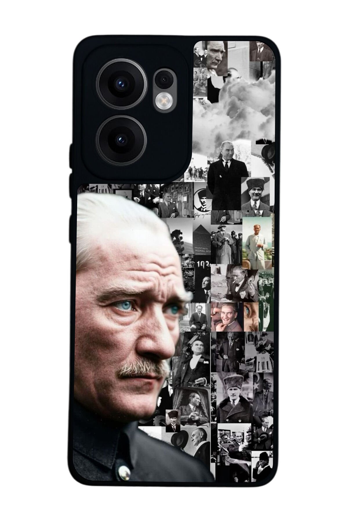 Oppo Reno 13F Uyumlu Mustafa Kemal Ataturk Tasarımlı Glossy Premium Kılıf
