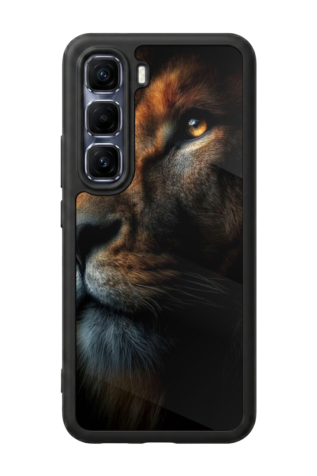 Infinix Hot 60 Pro Plus Uyumlu Aslan Tasarımlı Glossy Premium Kılıf