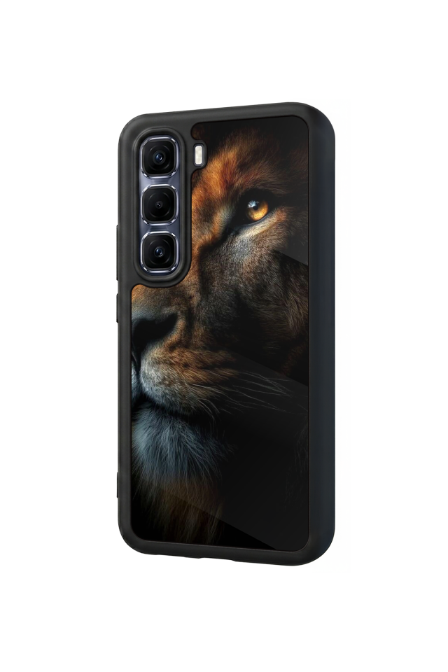Infinix Hot 60 Pro Plus Uyumlu Aslan Tasarımlı Glossy Premium Kılıf
