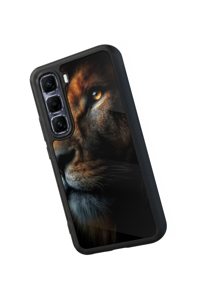 Infinix Hot 60 Pro Plus Uyumlu Aslan Tasarımlı Glossy Premium Kılıf