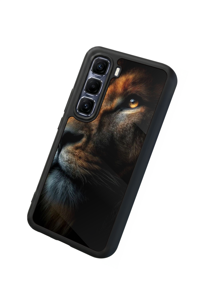 Infinix Hot 60 Pro Plus Uyumlu Aslan Tasarımlı Glossy Premium Kılıf