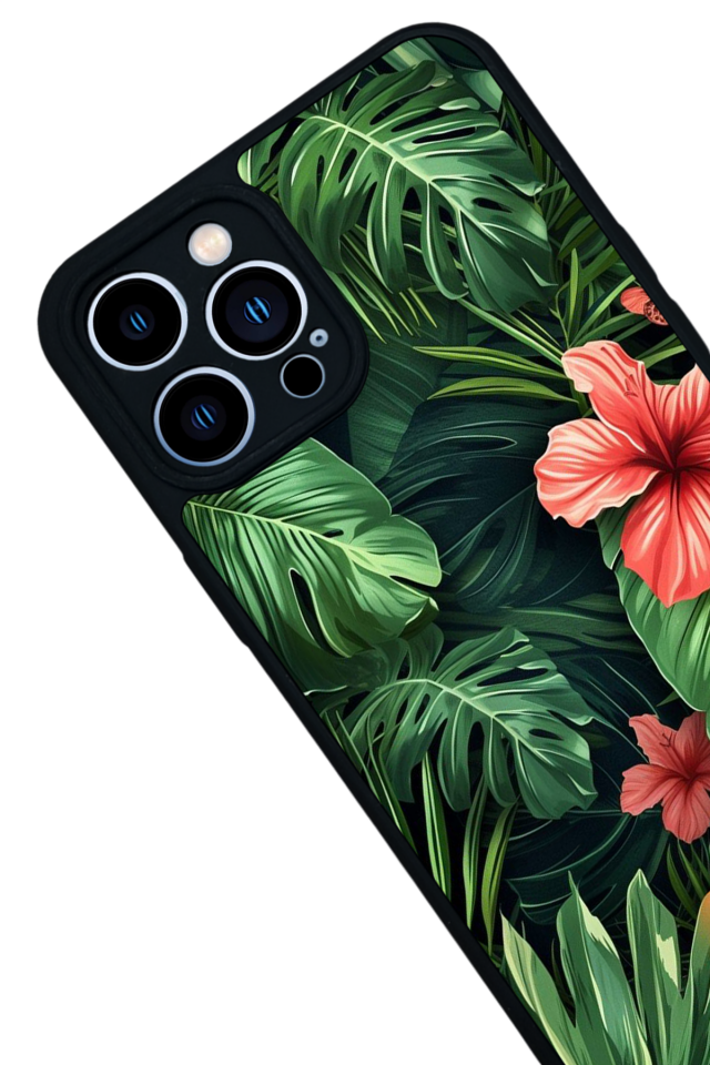 iPhone 13 Pro Max Uyumlu Botanik Tasarımlı Glossy Premium Kılıf