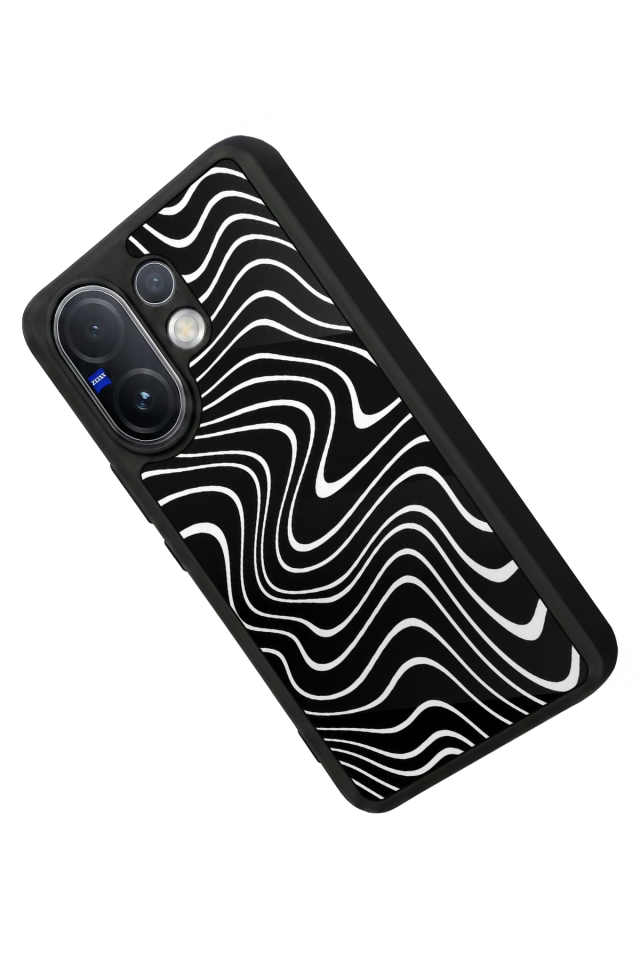 Vivo V60 Uyumlu Çizgi Sanatı Tasarımlı Glossy Premium Kılıf