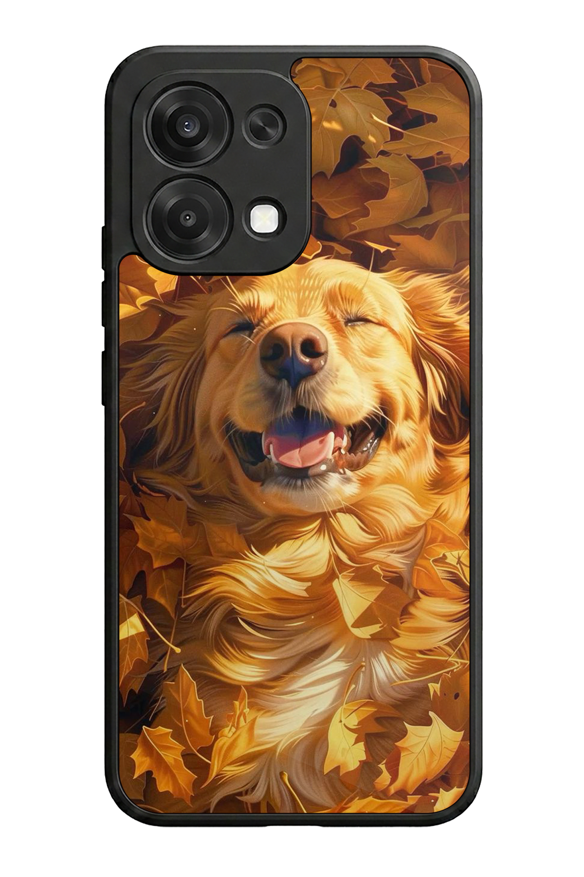 Oppo A6 Pro Uyumlu Golden Kopek Tasarımlı Glossy Premium Kılıf