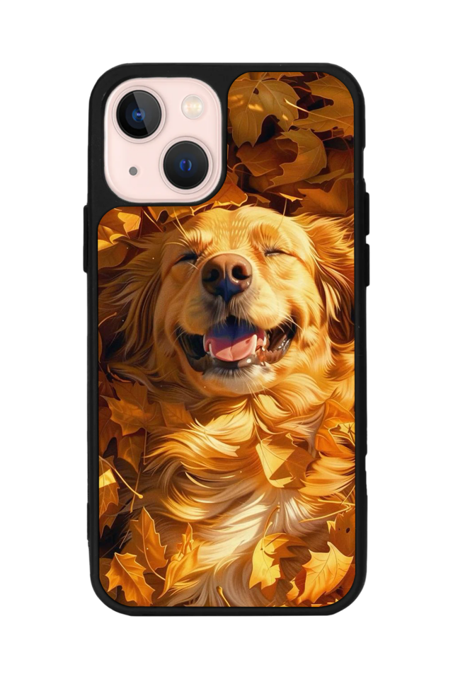 iPhone 13 Mini Uyumlu Golden Kopek Tasarımlı Glossy Premium Kılıf