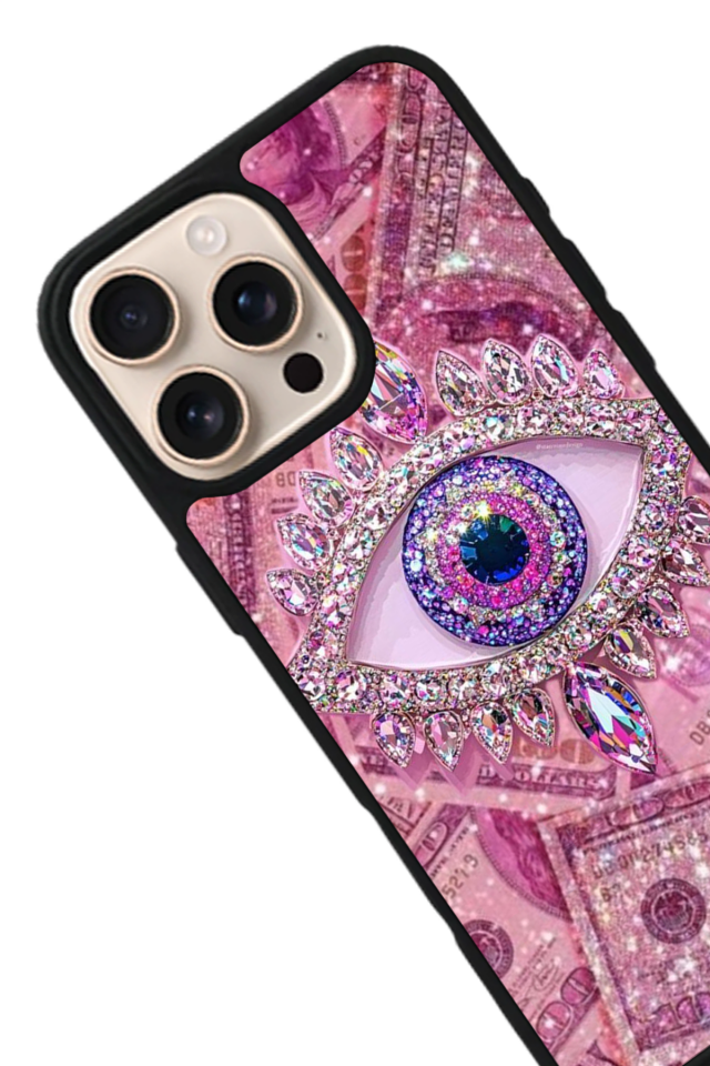 iPhone 16 Pro Uyumlu Göz Tasarımlı Glossy Premium Kılıf