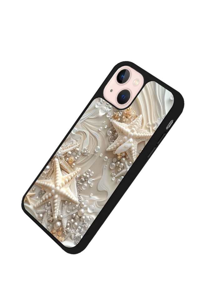 iPhone 13/14 Uyumlu  İnci Tasarımlı Glossy Premium Kılıf