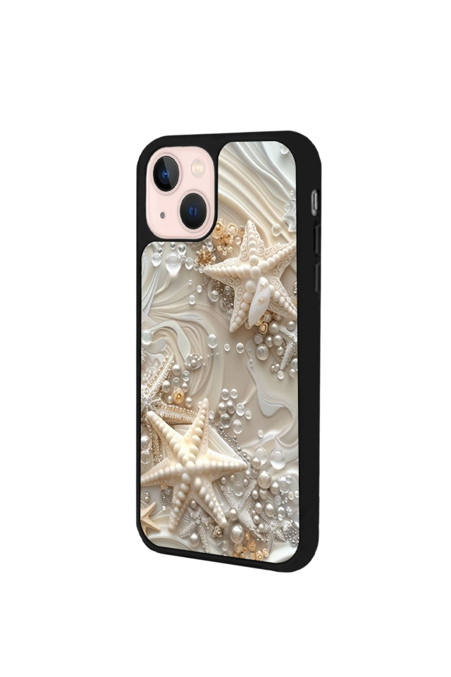 iPhone 13/14 Uyumlu  İnci Tasarımlı Glossy Premium Kılıf
