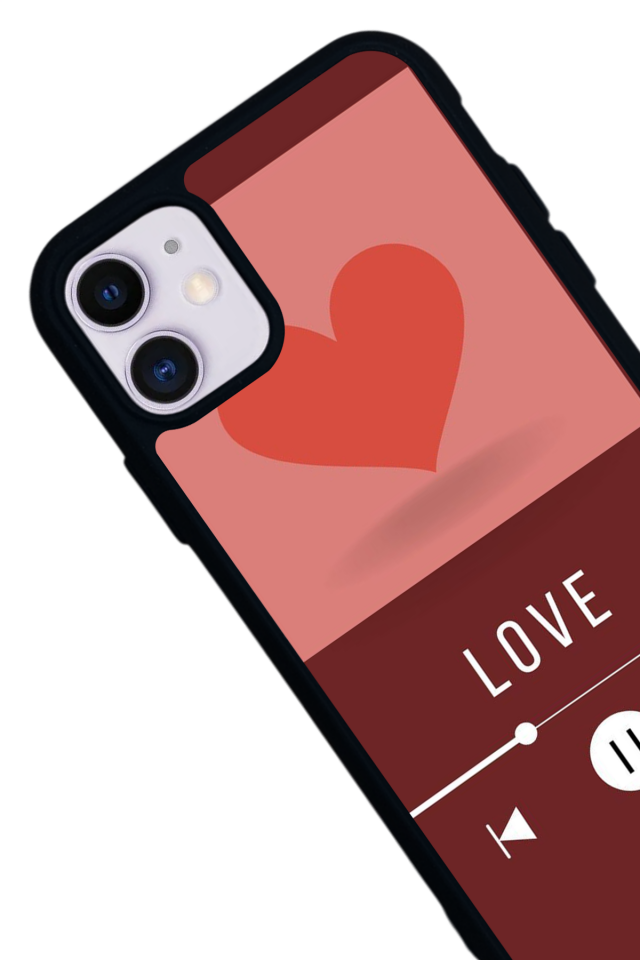 iPhone 11 Uyumlu Kalp Love Tasarımlı Glossy Premium Kılıf