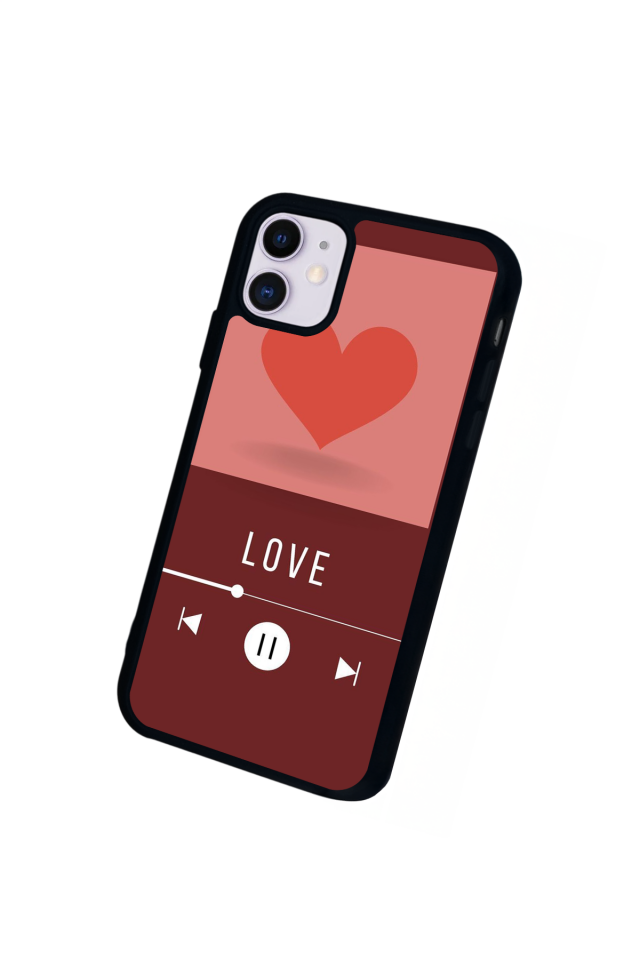 iPhone 11 Uyumlu Kalp Love Tasarımlı Glossy Premium Kılıf
