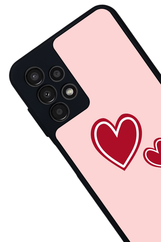 Samsung Galaxy A13 Uyumlu Kalp Love Tasarımlı Glossy Premium Kılıf